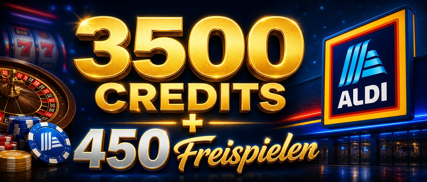 Aldi Slots Bonus 3500 Credits und 450 Freispiele