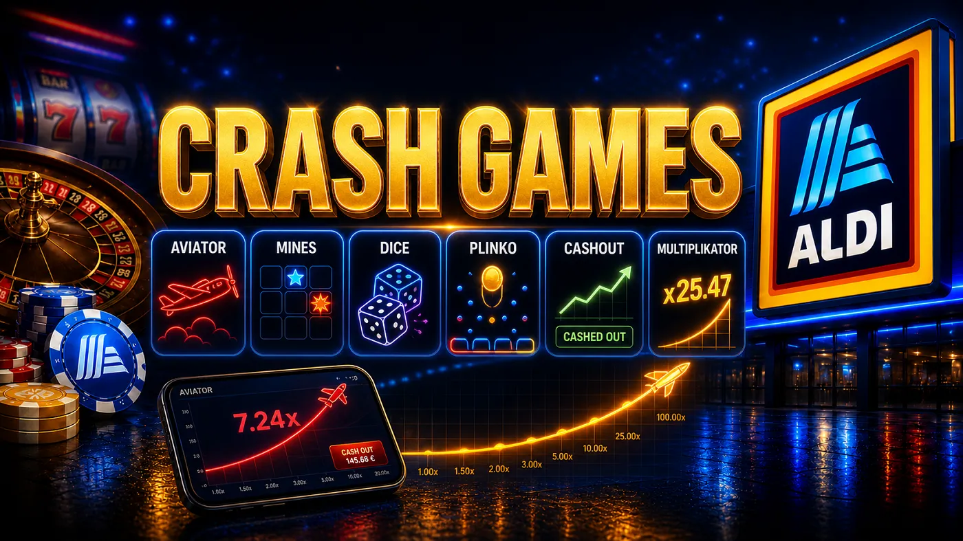 Aldi Slots Crash Games Aviator Mines Dice und Cashout Spiele