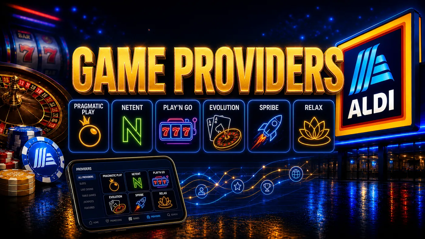 Aldi Slots Provider Softwareanbieter Studios und Casino Spiele